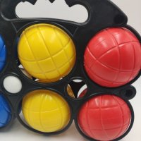 Петанк игра с топки сет 6 цветни топки и едно топче , снимка 2 - Игри и пъзели - 41953498