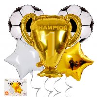 Комплект Балони "Футбол - Шампион" /5 броя/, снимка 1 - Декорация за дома - 33946898