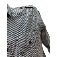 Мъжка риза G-STAR размер XL черно бяло каре, снимка 2 - Ризи - 44569672
