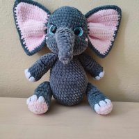 Плетено слонче , снимка 2 - Плюшени играчки - 41490313