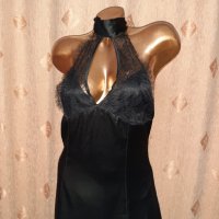 LOORS M Сатенена черна рокля, снимка 8 - Рокли - 38809110