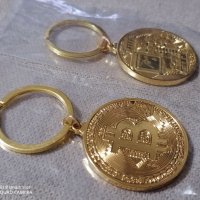 ПРОМО Златист метален релефен ключодържател Биткойн Bitcoin, снимка 6 - Други - 34433067