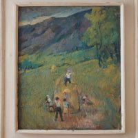 Стара картина,събиране на сено, Д.Тодоров-Жарава (1901-1988), снимка 1 - Картини - 30578147