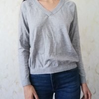 Vero Moda дамски сив пуловер р-р S, снимка 2 - Блузи с дълъг ръкав и пуловери - 41705180