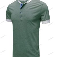 Мъжка класическа Henley тениска с къс ръкав, 6цвята - 023, снимка 17 - Тениски - 41492117
