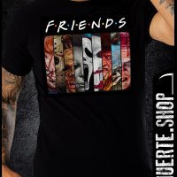 Тениска с щампа HORROR FRIENDS, снимка 1 - Тениски - 36355629