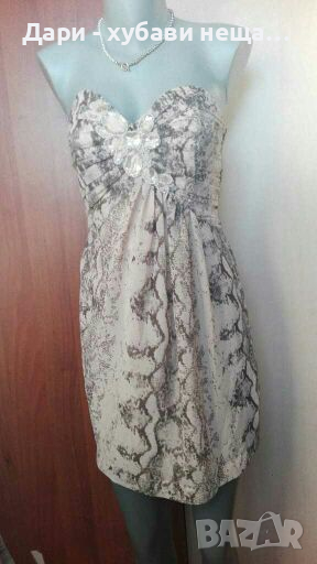 Красива рокля  на H&M с украса от камъни, мъниста и дантела🍀❤S,M(38)❤🍀арт.4083, снимка 1