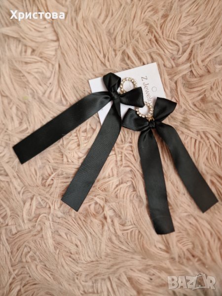 НОВИ! Дълги обеци сатен с камъни - 14,00лв., снимка 1