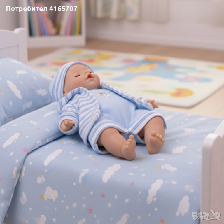 Кукла бебе с мигащи очички и зимни дрехи - Идеалният подарък за вашето дете, снимка 1