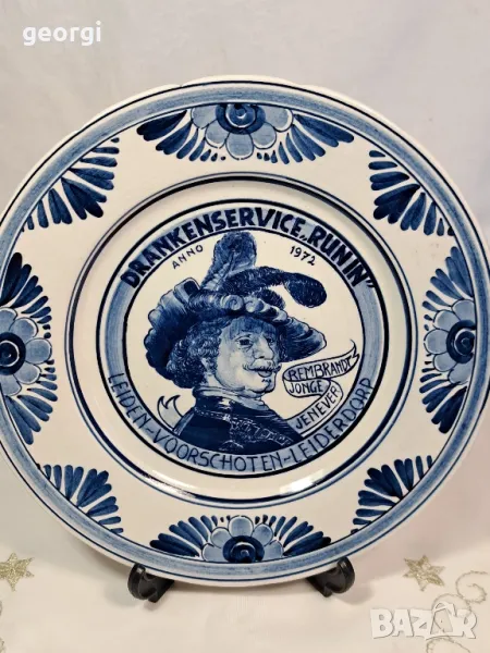 холандска порцеланова чиния  Delft , снимка 1
