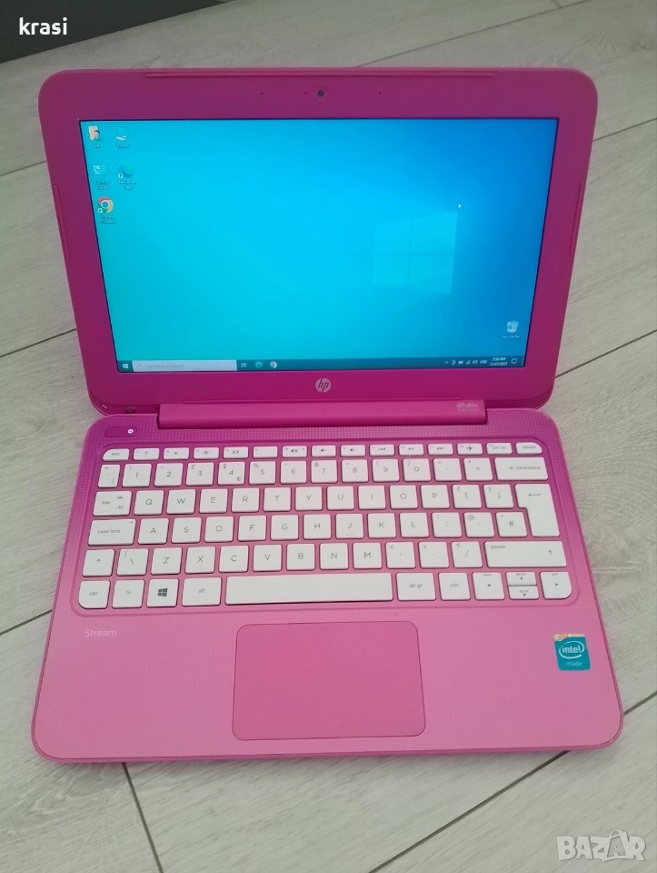 Лаптоп в розов цвят , снимка 1