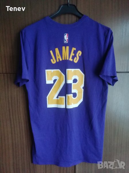 LA Lakers Lebron James #23 Nike Tee оригинална тениска Лейкърс Джеймс размер L  , снимка 1