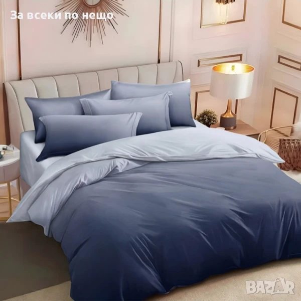 Сив Спален Комплект Със 6 Части С Омбре Ефект Код A722, снимка 1