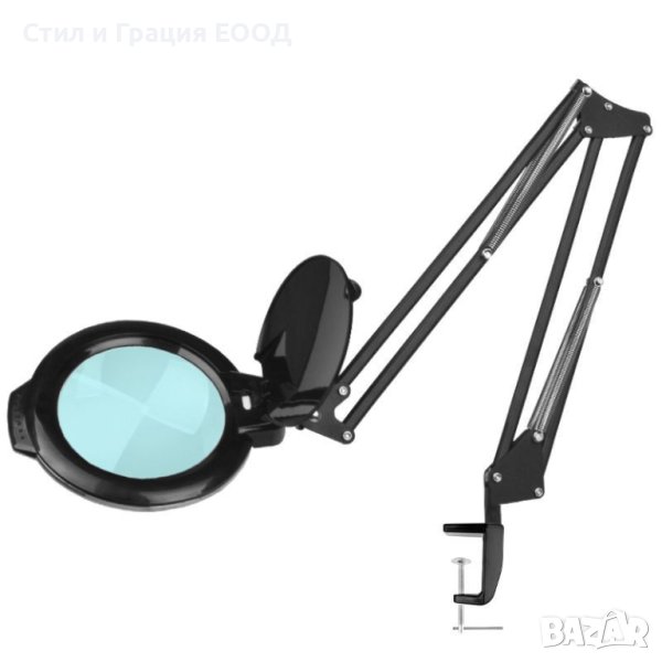 Лампа лупа LED Glov Moonlight 8013/6"- 5 диоптера  настолна бяла,черна, снимка 1