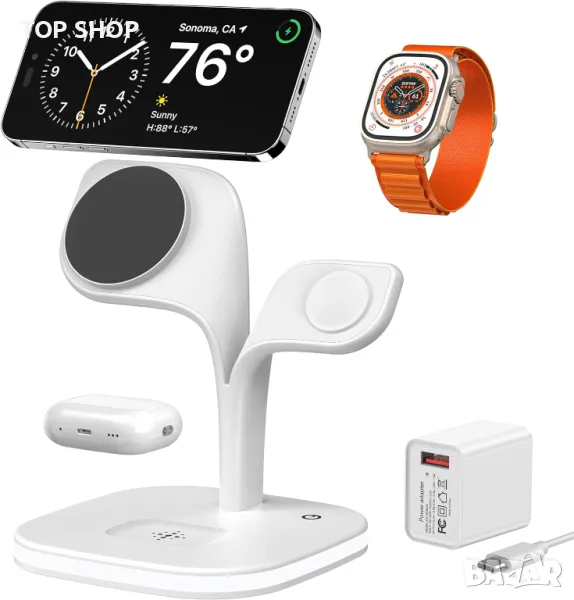 Безжична станция за зареждане 5 в 1 YM- UD 22 за Apple, Samsung и др., снимка 1