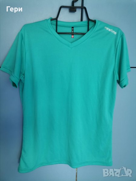 Блузка за спорт в цвят тюркоаз, снимка 1