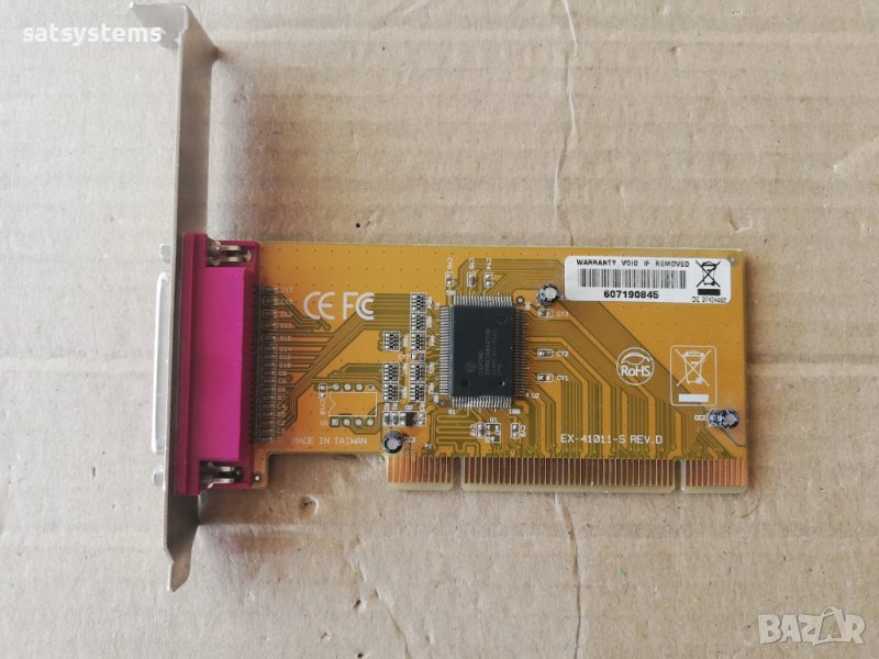 PCI Parallel Port Controller Card Exsys EX-41011-S REV.D, снимка 1