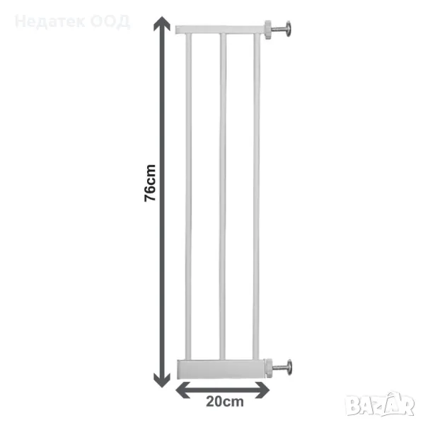 Удължител за блиндирана решетка, Honey Baby, 20см, Бял, снимка 1