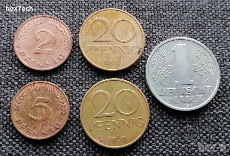 ❤️ ⭐ ⏩ Лот монети Германия 5 броя ⏪ ⭐ ❤️, снимка 1