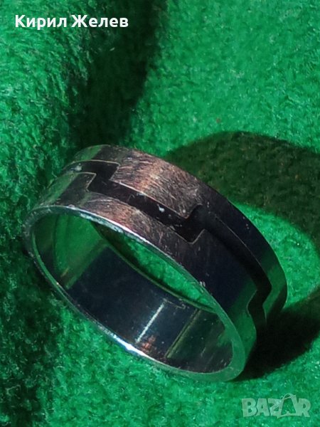 МОДЕН ПРЪСТЕН БЛАГОРОДНА НЕРЪЖДАЕМА СТОМАНА ТИП ХАЛКА 23799, снимка 1