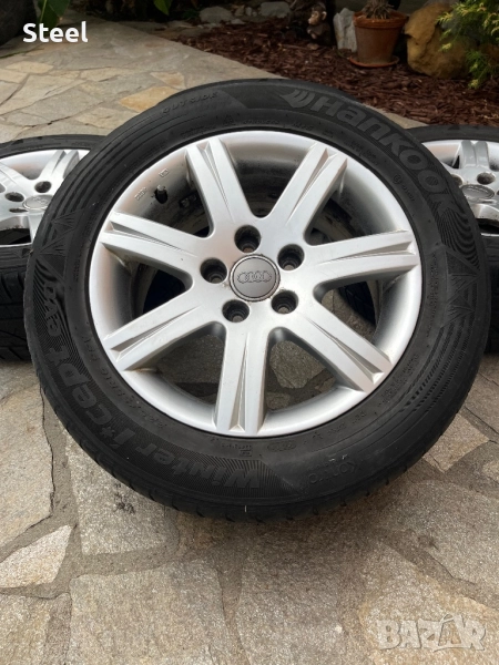 Джанти за Audi 16ки, 5х112, 7J, et42 със зимни гуми 225/55/16, снимка 1