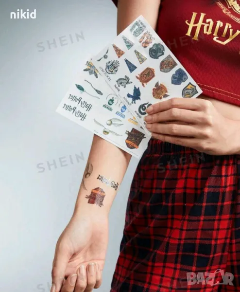 2 вида Хари Потър Harry Potter Tattoo татос татуировка временна детска татоси татуси, снимка 1