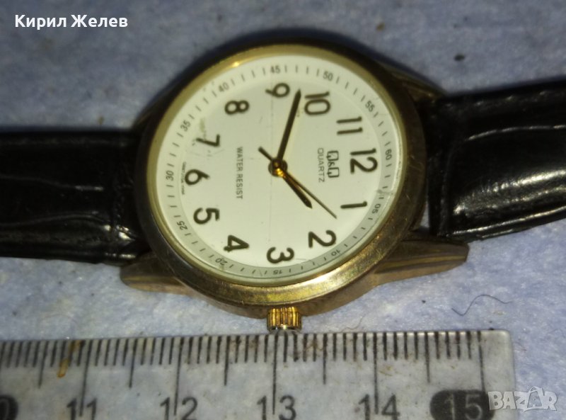 Q&Q QUARTZ МАРКОВ ЯПОНСКИ ДАМСКИ ЧАСОВНИК Кю и Кю с КОЖЕНА КАИШКА 15171, снимка 1