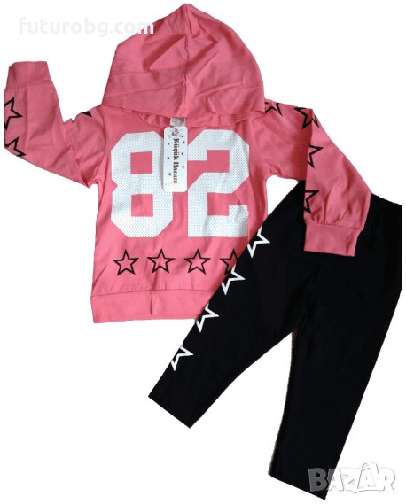 Комплект от две части за момиче в розово и черно, снимка 1