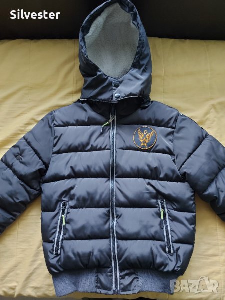 Детско зимно плътно яке/шуба с качулка, размер за 7-10г. дете, снимка 1