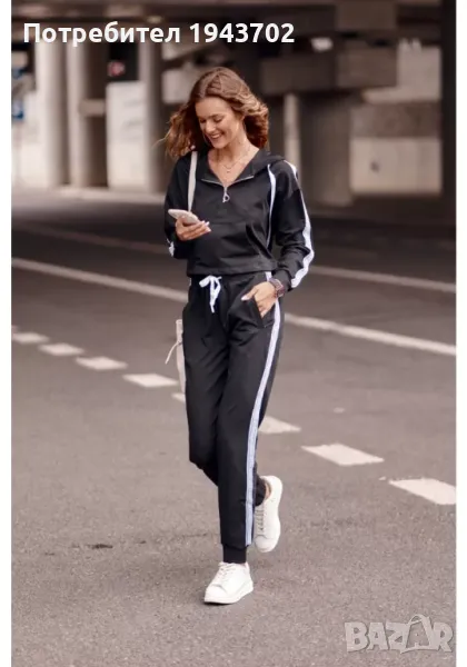 Спортен дамски комплект в черен цвят FI659 FASARDI, снимка 1