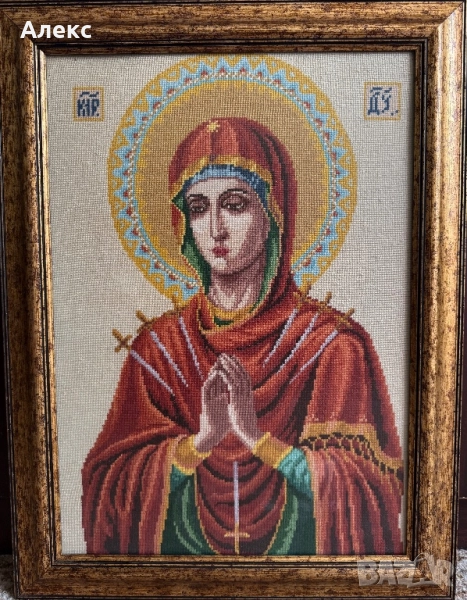 Гоблен Дева Мария усмирение на лошите сърца , снимка 1