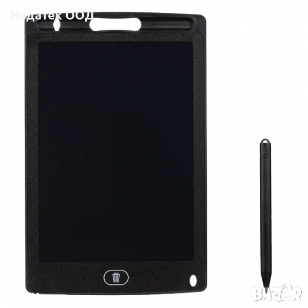 Таблет за писане, с монохромен LCD екран, 8,5" и стилус, черен, снимка 1