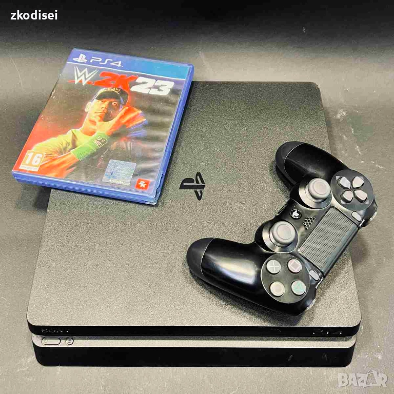 Конзола SONY - PS4 SLIM с 1бр. джойстик и 1бр. игра, снимка 1
