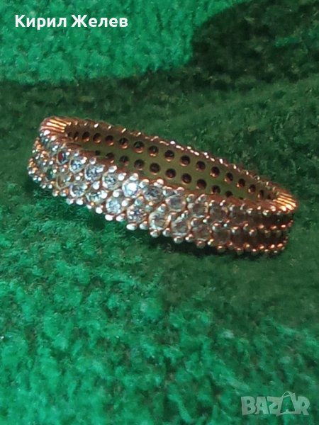 СКЪПОЦЕНЕН ДИЗАЙНЕРСКИ СРЕБЪРЕН ФЕШЪН АРТ ПРЪСТЕН СРЕБРО 925 ХАЛКА с ЦИРКОНИ ЮВЕЛИРНА РАБОТА 27534, снимка 1