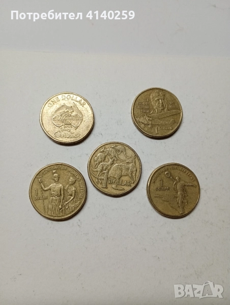 Австралия монети 1 долар 1984 г 2005 г , снимка 1