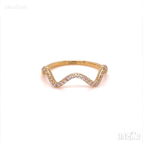 Златен дамски пръстен 1,48гр. размер:57 14кр. проба:585 модел:17604-4, снимка 1