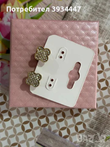 Стоманени двулицеви обеци във формата на детелини, снимка 4 - Обеци - 49816730