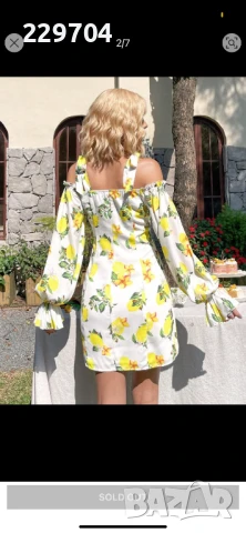 Дамска рокля с лимони, снимка 3 - Рокли - 51286267
