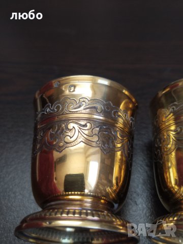 Чашки MINERVA 0,950  24к Злато LOUGUER-LAPAR PARIS 1878г, снимка 2 - Антикварни и старинни предмети - 44415657