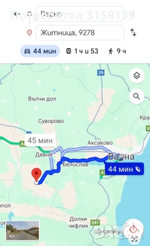 Парцел в село Житница Варненско