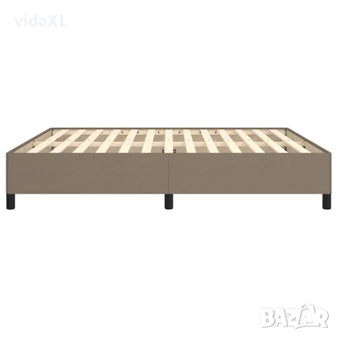 vidaXL Рамка за легло без матрак, таупе, 160x200 см плат, снимка 6 - Спални и легла - 56147193