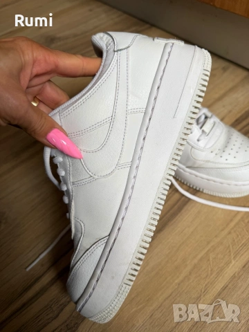 Оригинални кожени чисто бели кецове Nike W AF1 SHADOW! 40 н, снимка 4 - Кецове - 51229066