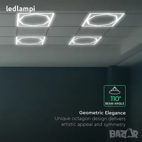 LED Панел-Рамка 72W Октагон 595x595mm 6500К, снимка 4 - Лед осветление - 55903821