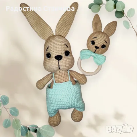 Комплекти плетени зайчета , снимка 3 - Плюшени играчки - 49562440
