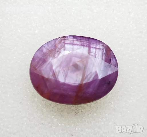 Голям ненагряван рубин в пурпуно червено 10.40кт! Сертифициран! Нов!, снимка 10 - Пръстени - 47325328