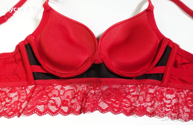 Tezenis 70B сутиен в червен наситен цвят, снимка 5 - Бельо - 52701099