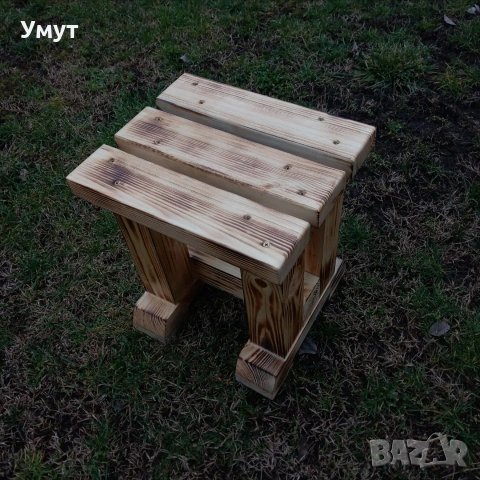 Здрав, масивен стол без облегалка , снимка 4 - Столове - 53600842