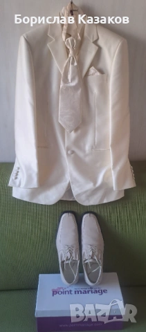Мъжки костюм р-р 48 + обувки 42 номер, снимка 3 - Костюми - 53864590
