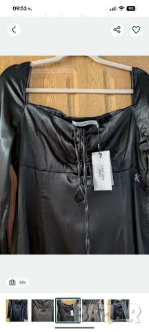 Сатенена рокля Calvin Klein , снимка 3 - Рокли - 53869314