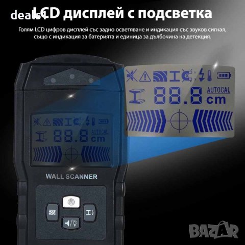 MUSTOOL MT55 Цифров детектор Откриване на проводници под напрежение, снимка 6 - Друга електроника - 39860973